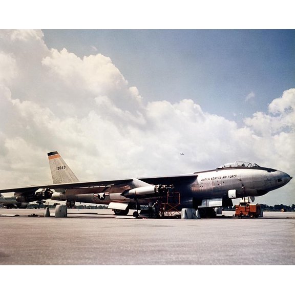 B-47 Stratojet Atomic Bomber Maintenance Style - B - 20x30 Inch Glossy Laminated Aviation Poster - Stunning Detail and Bold Colors