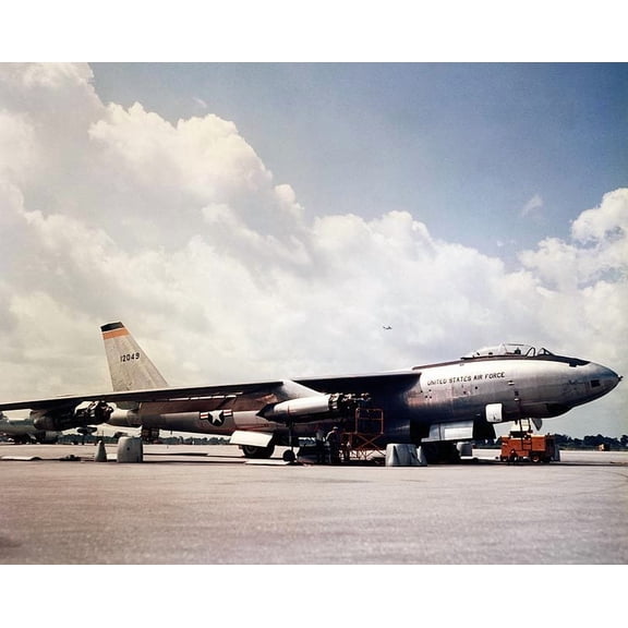 B-47 Stratojet Atomic Bomber Maintenance Style - A - 12x18 Inch Laminated Aviation Poster - Stunning Detail and Bold Colors