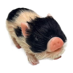 B 5 Inch Realistic Soft Silicone Pig Doll Lifelike Mini Newborn Animal Toy For Children