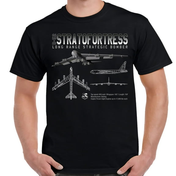 B-52 Stratofortress Schematic Adult Shirt-Medium