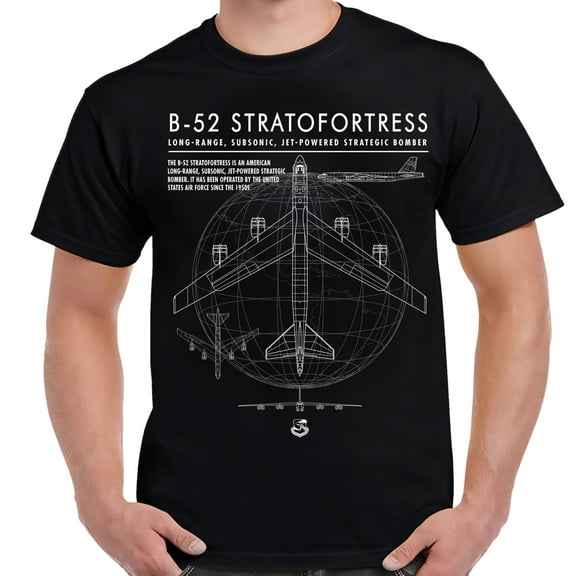 B-52 Stratofortress Strategic Bomber Schematic Shirt-Medium
