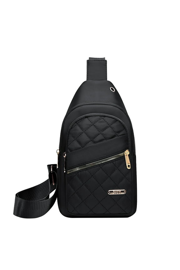 B-57 Black Womens Messenger Bag Chest Carry Multifunctional Crossbody Bag