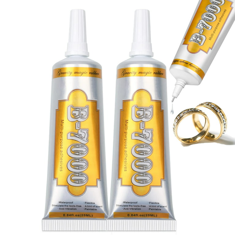 B7000 Jewelry Glue with Precision Tips Upgrade Industrial Strength Adhesive  B-7000 Glue Clear for Rhinestones Glass Jewelry Making DIY Art Crafts –  Yaxa Colombia