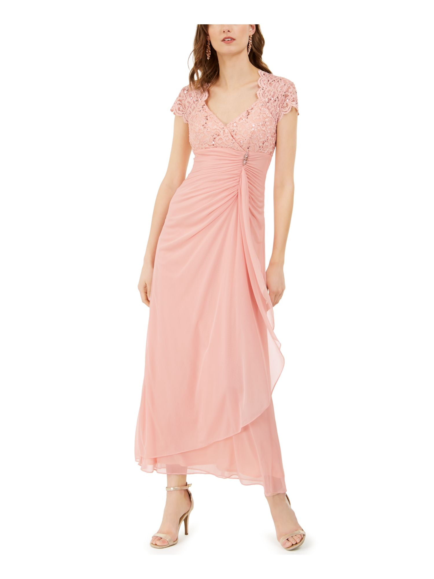 ANNA-KACI Women's Square Neck Shirred Ruffle Hem Long Sleeve Maxi Dress,  Beige, Small : : Clothing, Shoes & Accessories