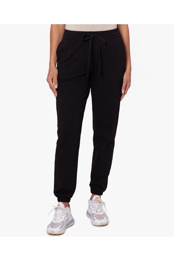 Bam By Betsy Adam Drawstring Tapered Leg Sweatpants Black L