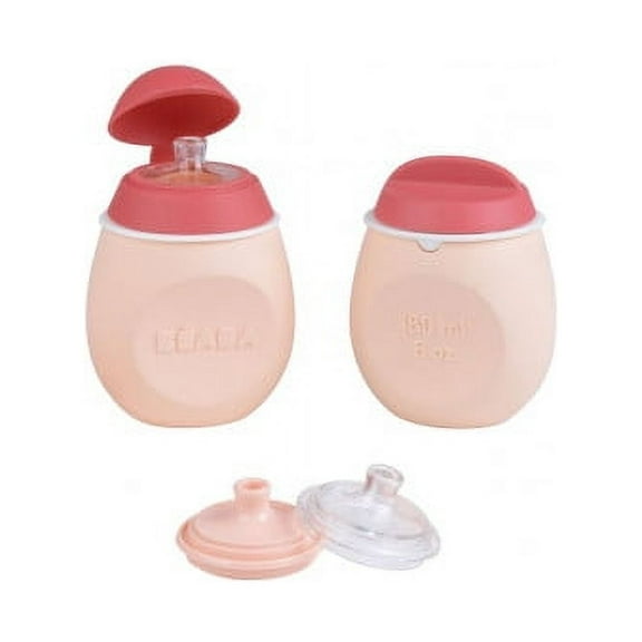 BABA Silicone BabySqueez Feeder Double Pack - Pink