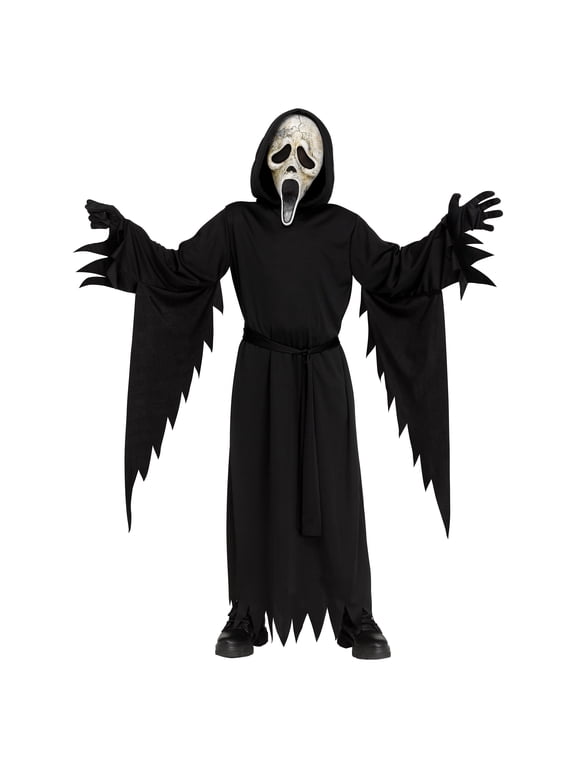 Aged Ghostface Halloween Costume for Children, 2-Piece, Boys' Size L (10/12), by Fun World
