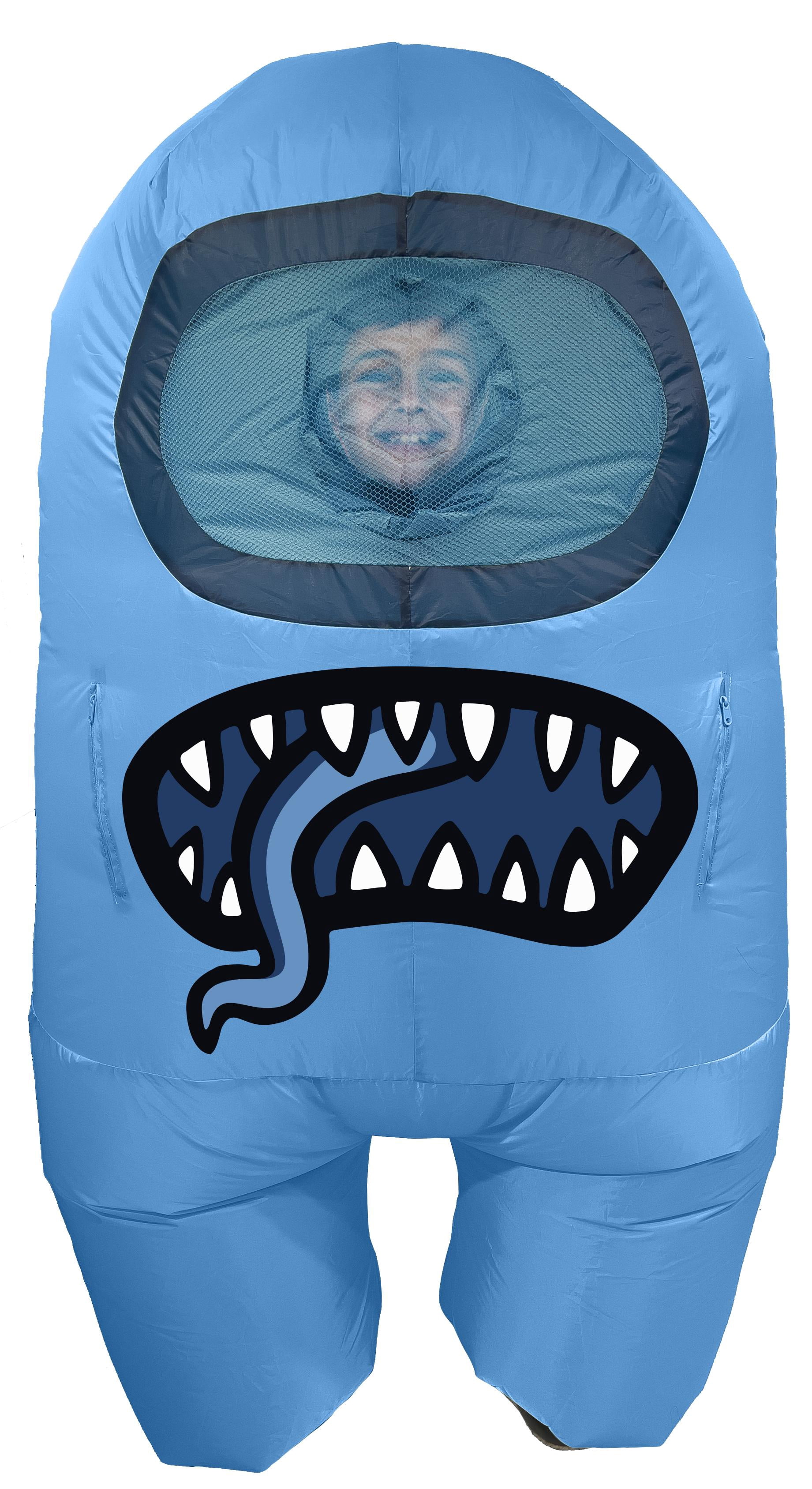 Among Us Blue Impostor Inflatable Halloween Costume for Children, One Size Fits Most, by Maxx Marketing