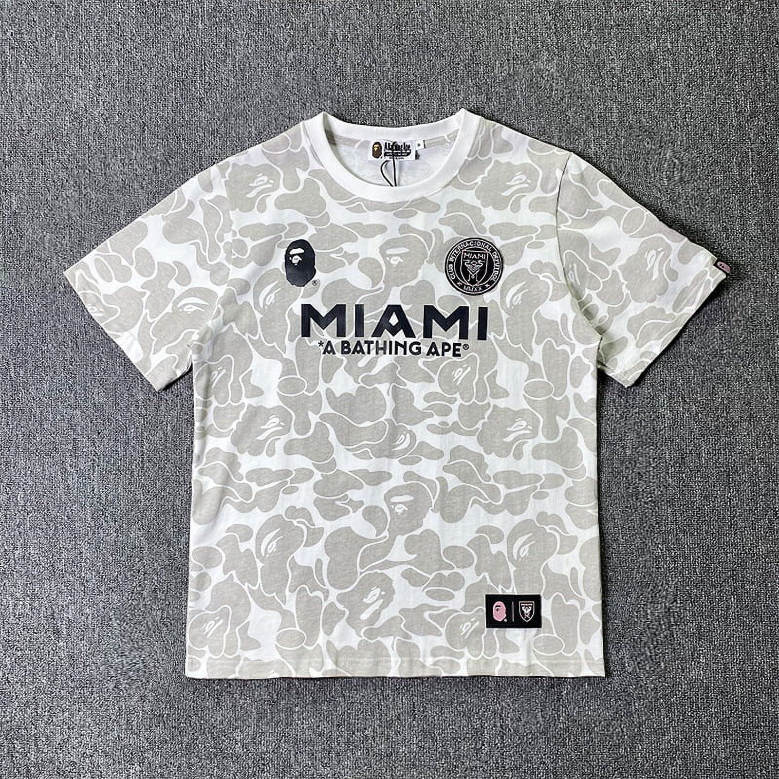 BAPE Ape Man International Miami Tshirt, camo sport short sleeve
