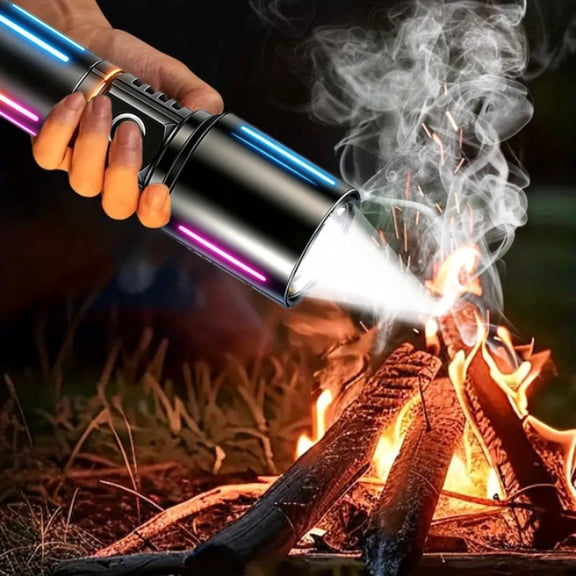 B B BRIGHT Ultra-Bright LED Flashlight, A Flashlight Made of Aluminum Alloy That Can Ignite a Fire, 5 Modes, Adjustable Focus, USB Rechargeable, 500-Meter Range
