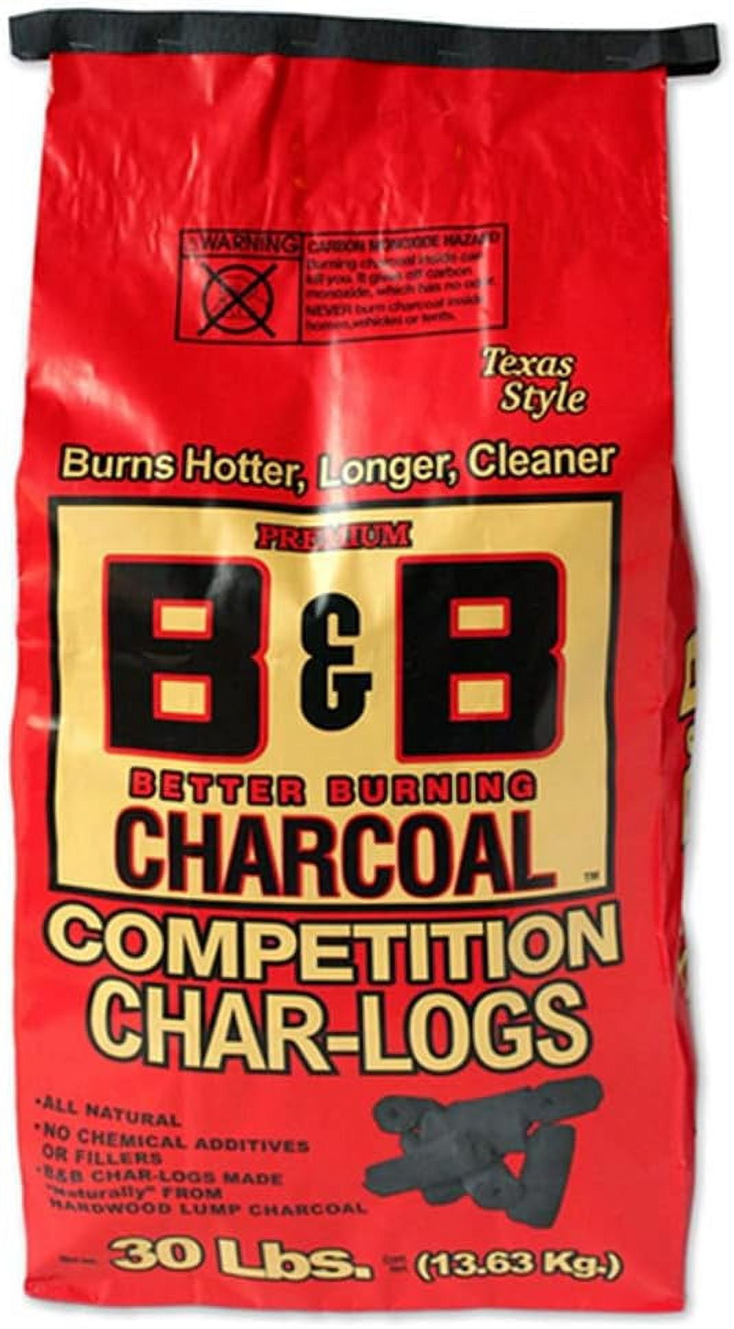 30 Competition Charcoal Briquettes, Charcoal B&B - Lbs of 00106 Char-logs Set 4