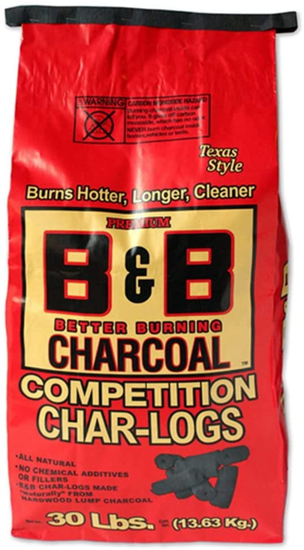 "B & B Charcoal 00106 Competition Char-logs Charcoal Briquettes, 30 Lbs"