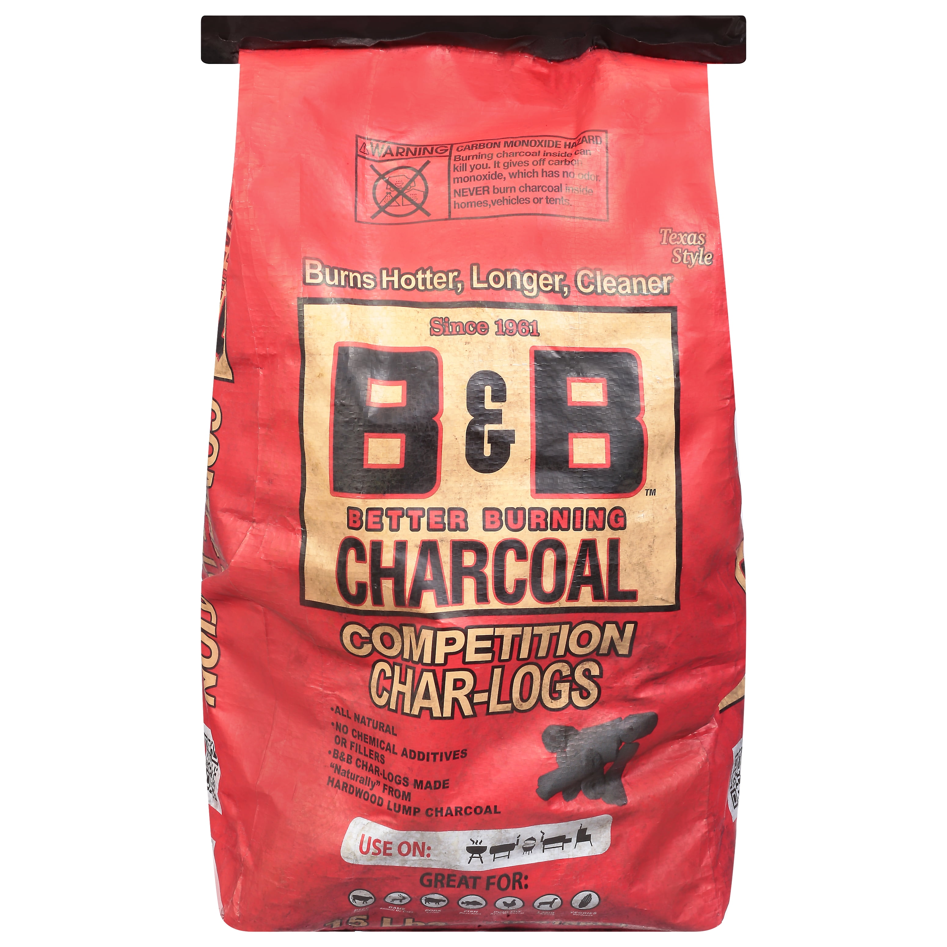 B&B Charcoal 15 Pound Competition Char Logs - Walmart.com