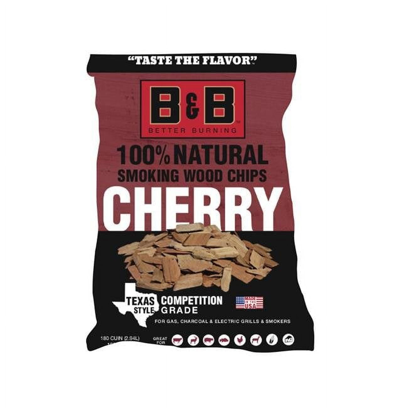 B B Charcoal 180 cu. in. Cherry Wood Smoking Chips Walmart