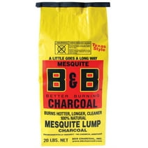 B&B Charcoal 20 Pound Mesquite Lump Charcoal