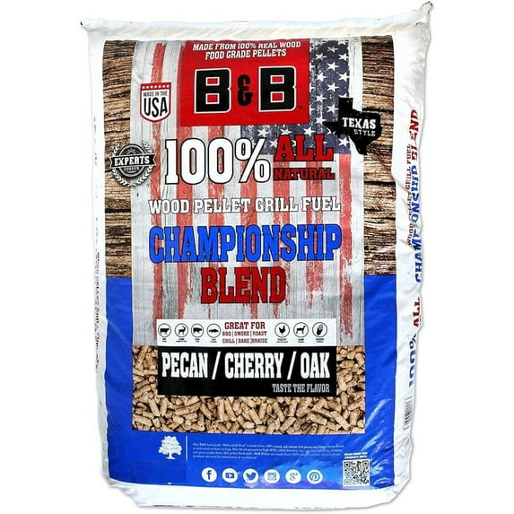 B&B Charcoal Championship Pellets 20 lb Bag