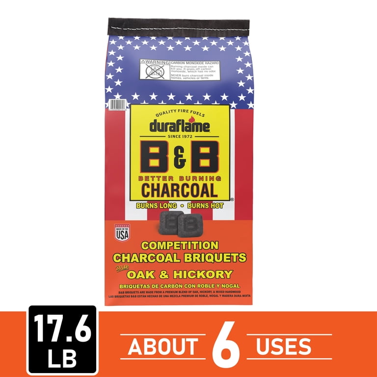 B&B Charcoal, Competition Oak Charcoal Briquets, 17.6 lb