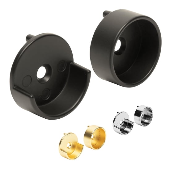 B&B Hardware Extra Pair Round Closet Rod End Supports - Wardrobe Bracket Metal Rod Holders - Durable End Supports - Heavy-Duty Closet Pole Holder - Upgrade Your Closet with ORB End Support 1 Pair