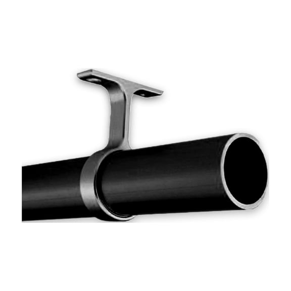 B&B Hardware Round Wardrobe Closet Rod with End Supports 33 mm Thick Anodized Aluminum - Dark Oil-Rubbed Bronze - Seamless - 12 To 89 Inches Long