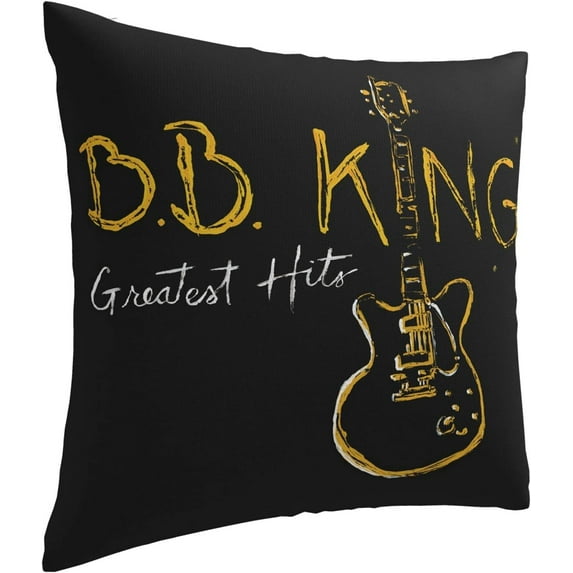 B.B. King Pillowcase Personality Pillowcase Sofa Home Furnishing Pillowcase Square Pillowcase Cushion Cover Size 18"x18"