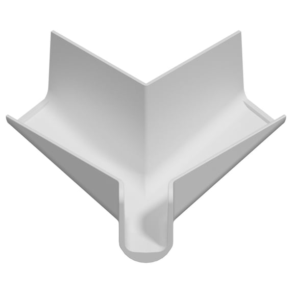 B&B Molder RV Short Corner Rain Gutter Spout W/Out Top, Polar White