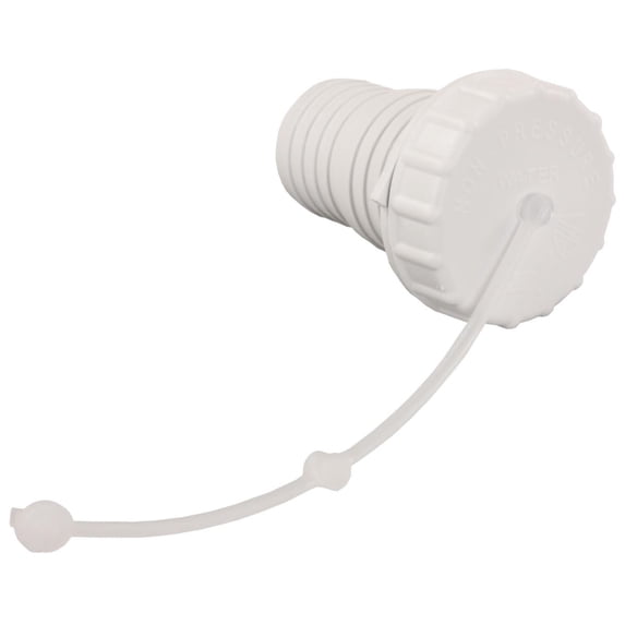 B&B Molders 94245 Grav Fill Cap/Strap/Spout, Polar White