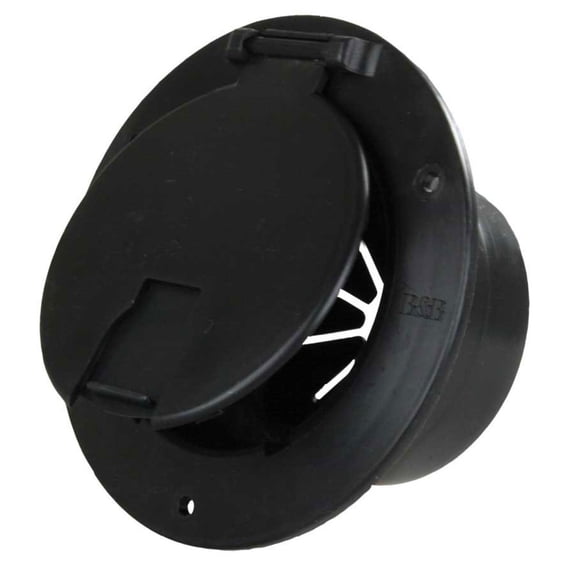 B&B Molders BBM94330 Deluxe Round Electric Cable Hatch with Back, Black