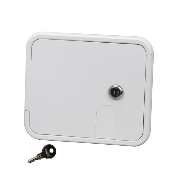 B&B Molders Gravity & City Water Fill Hatch Locking, White