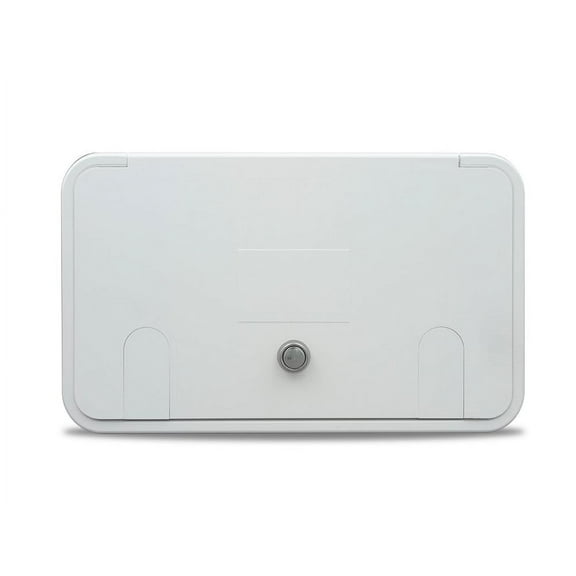 B&B Molders Multi-Purpose Hatch with 2 Vermin Doors, Key Lock, Polar White