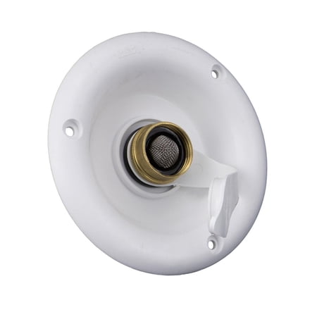 B&B Molders RV City Water Dish, White