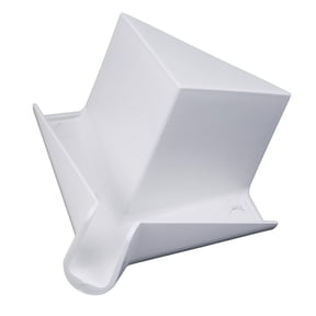 B&B Molders RV Tall Corner Rain Gutter Spout, Polar White