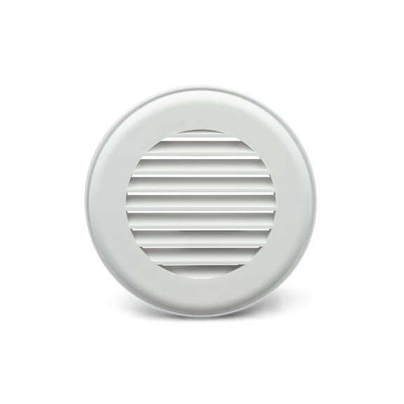 B&B Molders Rv Camper .25 Flange Cool Vent Snap-on Ceiling AC Vent Polar White Thetford 94272