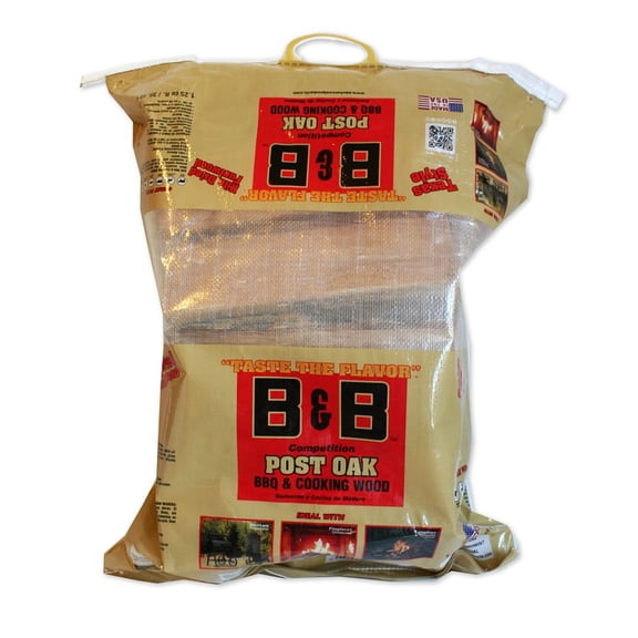 B&B Post Oak BBQ Cooking Wood, 1.25 Cu. Ft.