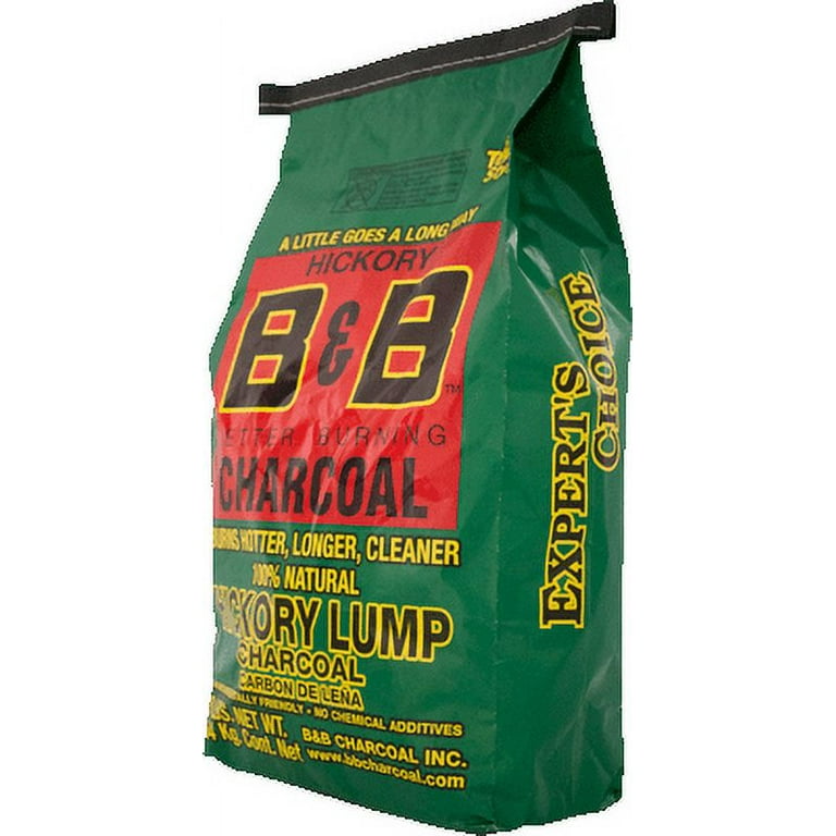 B&B Texas Style Hickory Lump Charcoal 8 Pounds - Walmart.com