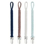 B BASICSLIFE Pacifier Clips for Baby boy, 4 Pack BPA Free Pacifiers Holders Leashes for Teether Toy or Soothie, Fits All Pacifiers Baby Teething Toys, (for Boy)