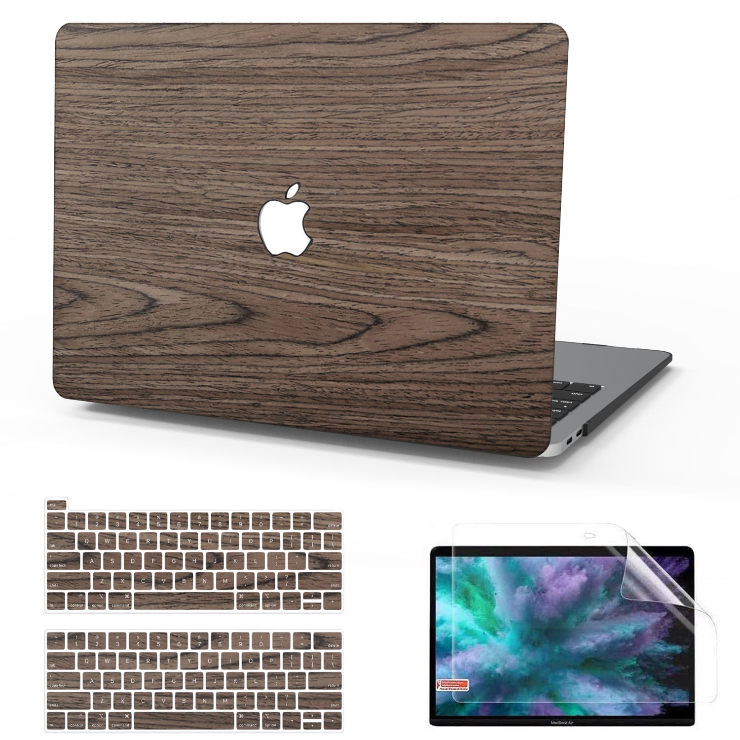 Apple MacBook Pro 13 inch Protective Case 2022-2016, Wooden Hard