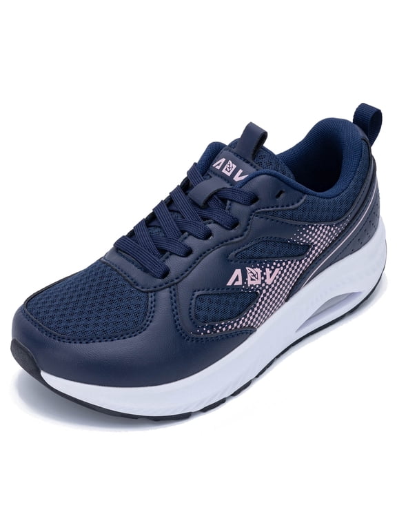 Women's Plantar Fasciitis Orthotic Shoes Wide Toe Box Arch Support Walking Sneakers Roseblue US 10