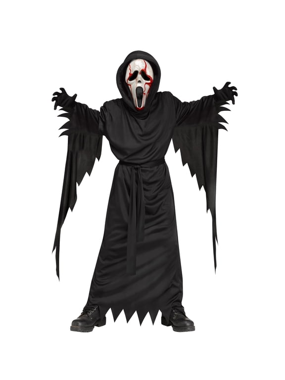 Bleeding Ghost Face Halloween Costume for Children, 5-Piece, Boys' Size L (10/12), by Fun World