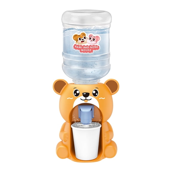 B Bear Shape Water Dispenser Toy For Kids Play Kitchen Beverage Dispenser With Cup And Bucket