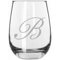 thumbnail image 1 of B Bix Script Monogram Etched 15.25oz Libbey Stemless Wine Glass, 1 of 1