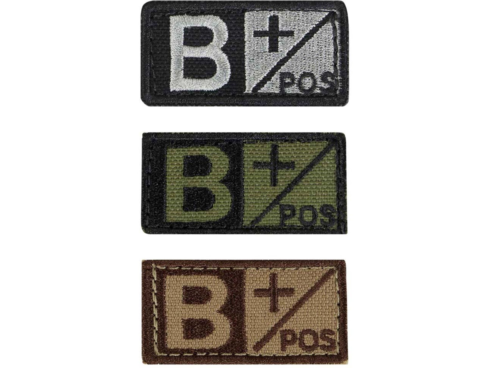 Blood Type O+ Positive Embroidered Patch - Yellow & Black For Velcro/Military Use 8 thumbnail image