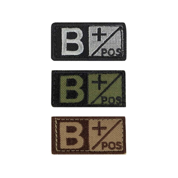 Condor Outdoor Blood Type Patch 6 Pcs/Pack, Bpos, Olive Drab/Black, -1
