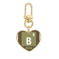 thumbnail image 1 of B Boron Checal Element Science Gold Heart Keychain Metal Keyring Holder, 1 of 3