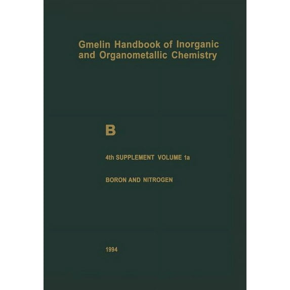 B Boron Compounds: Boron and Noble Gases, Hydrogen, (Paperback)