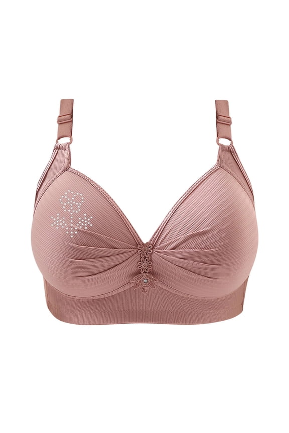 B/C Cup Womens Plus Size Bralettes Fashion Print Adjustable Strap Underwear No Underwire Push Up Everyday Bras