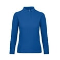 thumbnail image 1 of B&C ID.001 Womens Long Sleeve Polo, 1 of 2