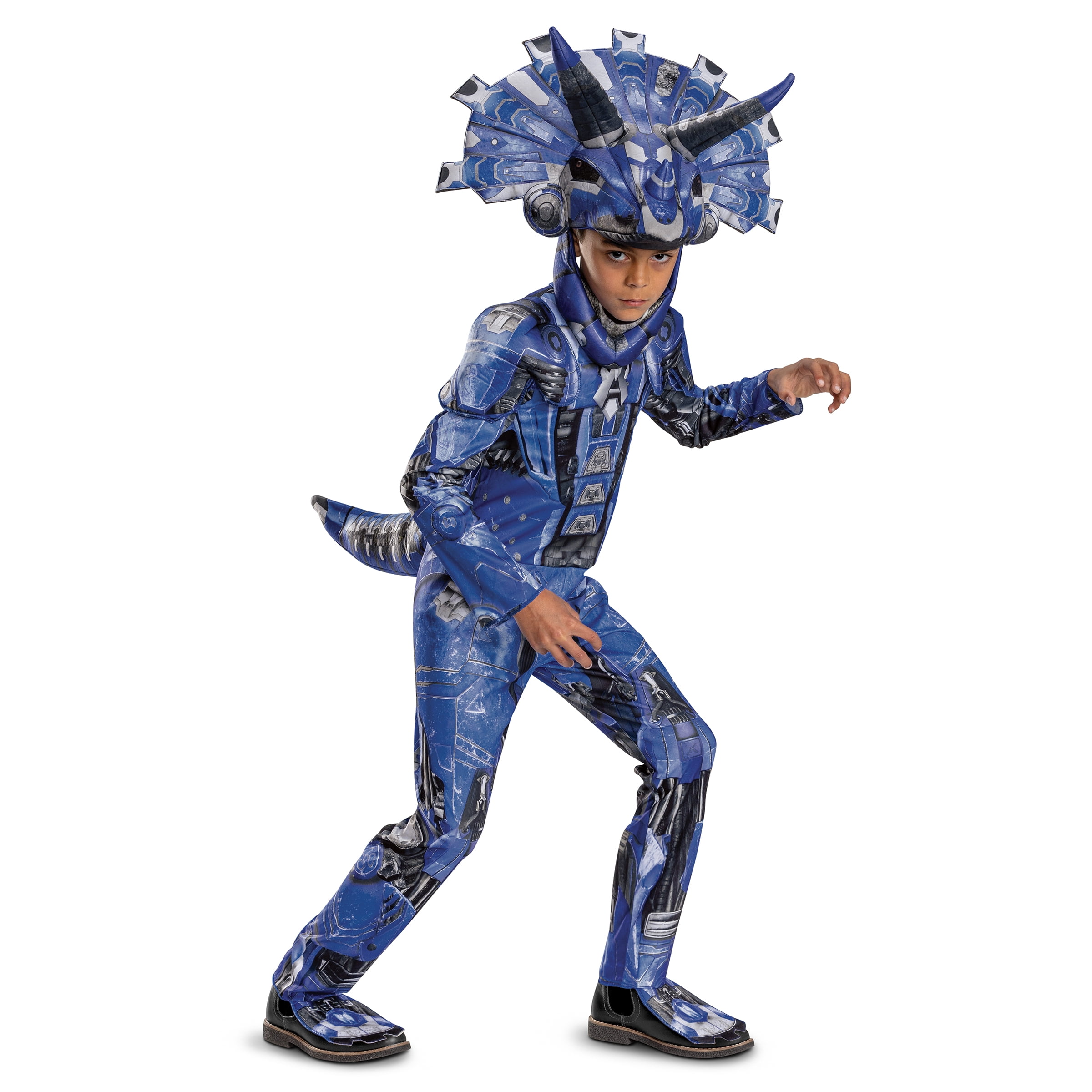 Armorsaurs Cobalt Triceratops Halloween Costume for Children, Boys Size S (6/7), by Disguise