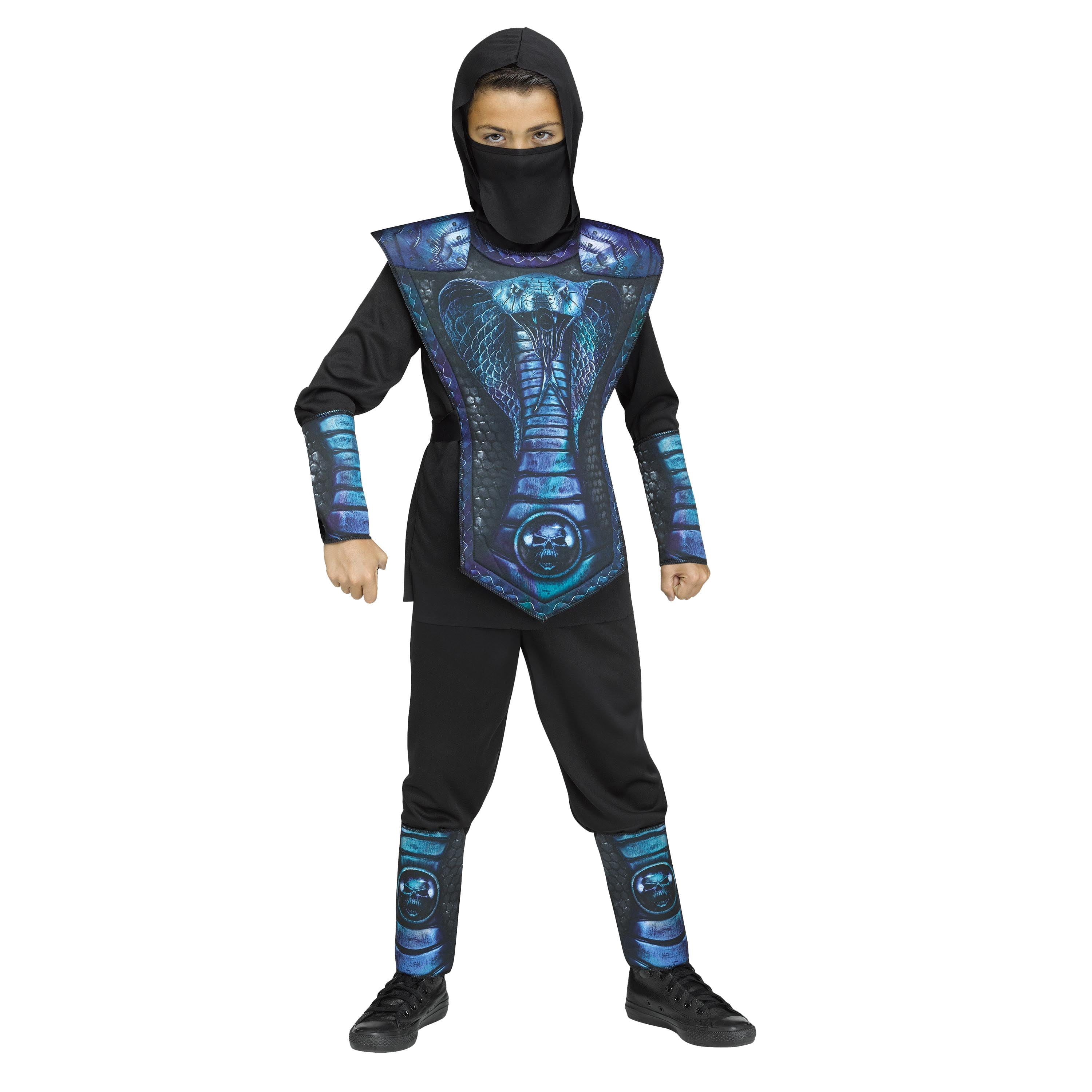 Cobra Ninja Halloween Costume for Children, Blue, Boy's Size M (8), by Way to Celebrate