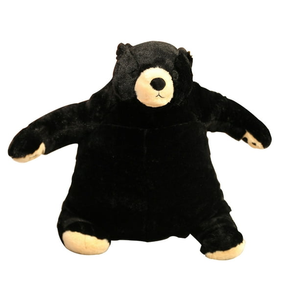 B-CREATOR Djungelskog Bear Plush Toy - (15.7inches, Black) Realistic Giant Stuffed Animal Plush Doll for Home Decor, Valentine's Day or Birthday Gift