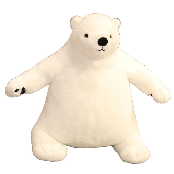 B-CREATOR Djungelskog Bear Plush Toy - (15.7inches, White) Realistic Giant Stuffed Animal Plush Doll for Home Decor, Valentine's Day or Birthday Gift